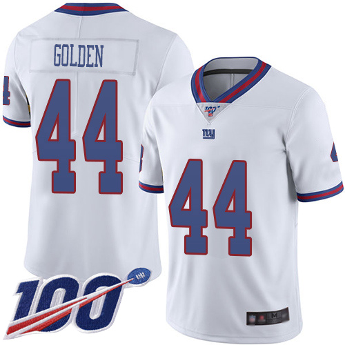 Men New York Giants 44 Markus Golden Limited White Rush Vapor Untouchable 100th Season Football NFL Jersey